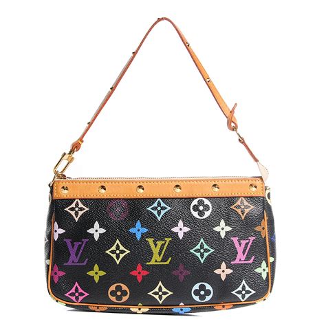 louis vuitton black multicolor pochette|authentic louis vuitton multi pochette.